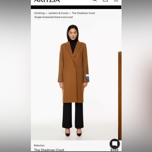 Babaton “The Stedman Coat” in Rich Carmel, Size Small